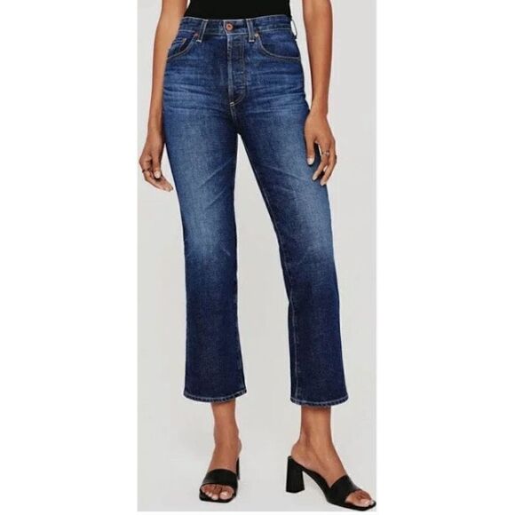 AG Kingsley High Rise Pop Crop Denim Jean NWT Size 29R